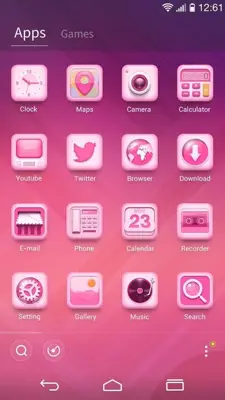 pinky rocket GOLauncher EX Theme android App screenshot 1