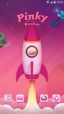 pinky rocket GOLauncher EX Theme android App screenshot 2